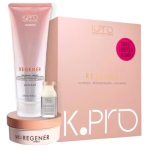 Kit Kpro Regenér Shampoo + Máscara + Brinde Ampola Reconstrução